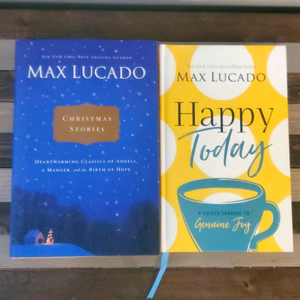 Max Lucado Christmas Stories book and NEW  Happy Today journal